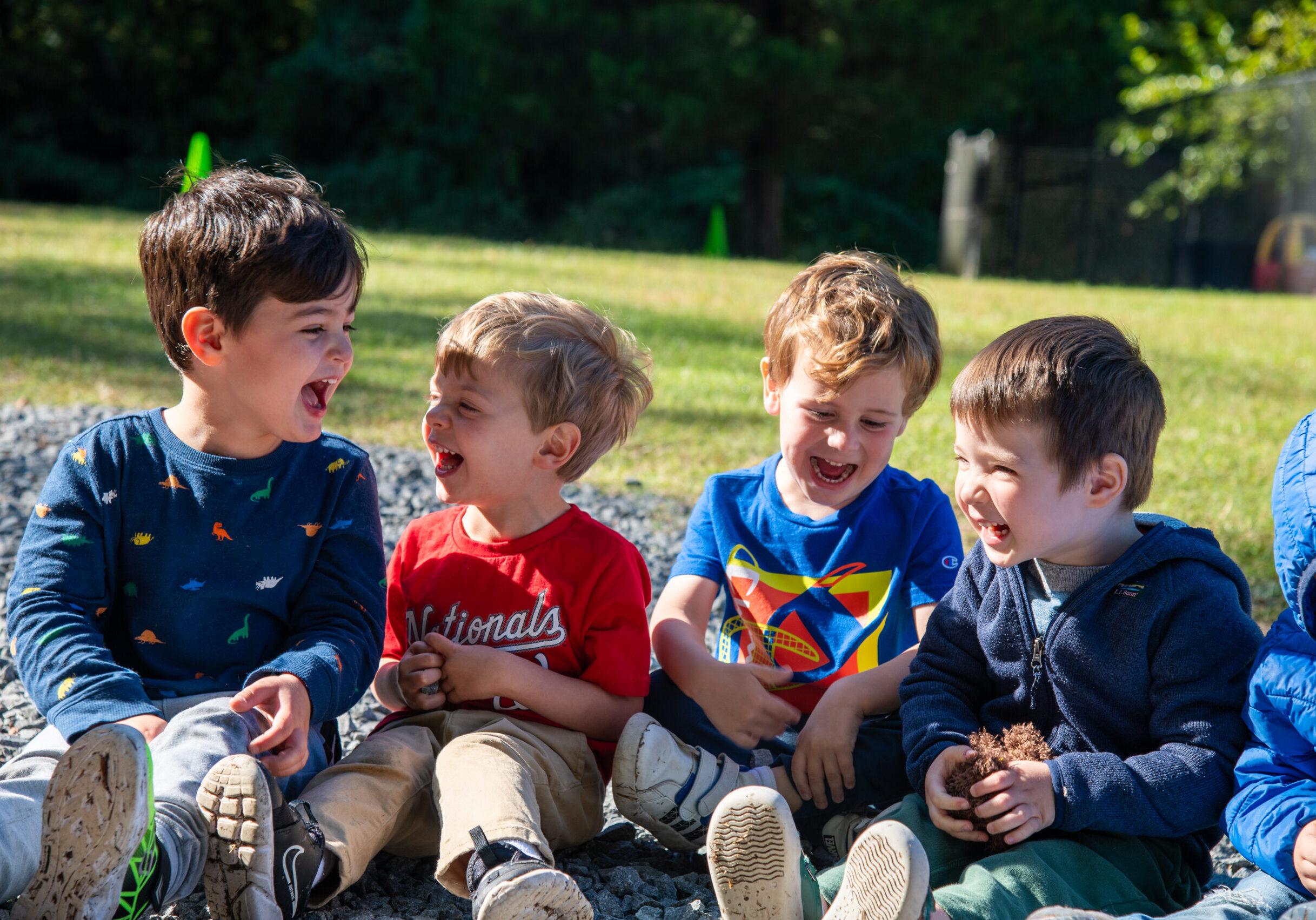 Happy group of toddlers